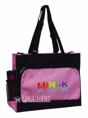 【葳爾登】MINI-K兒童手提袋便當袋/補習袋/文具袋可放A4/購物袋/MINI-K餐袋才藝袋2255粉色