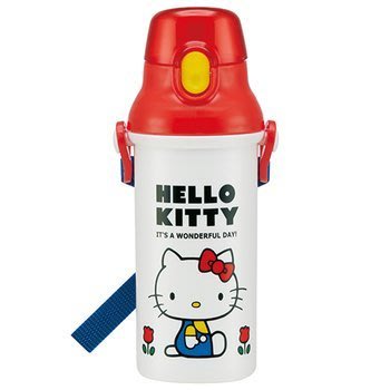 日本製 Skater Hello Kitty 兒童水壺 直飲式水壺 保冷水壺 附背帶 480ml
