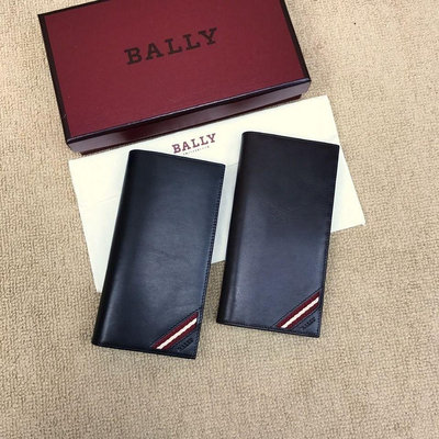新款熱銷 男包代購#BALLY 新款西裝夾錢包男士對折錢包 織帶真皮長款錢包 明星大牌同款