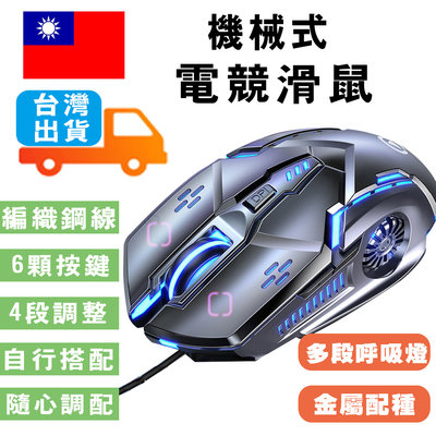 台灣現貨出貨 機械式 電競滑鼠 4段DPI 6D 滑鼠 呼吸燈 電競滑鼠 機械滑鼠 英雄聯盟 天堂