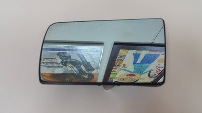 W210 96-99 (前期) 後視鏡片 照後鏡 (左邊駕駛座) 無廣角 (日本外匯拆車品) 2028100121