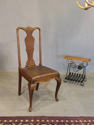 特價!英國 齊本德爾 高背 橡木 單椅 餐椅 書桌椅  歐洲老件ch0323【卡卡頌  歐洲古董】 ✬