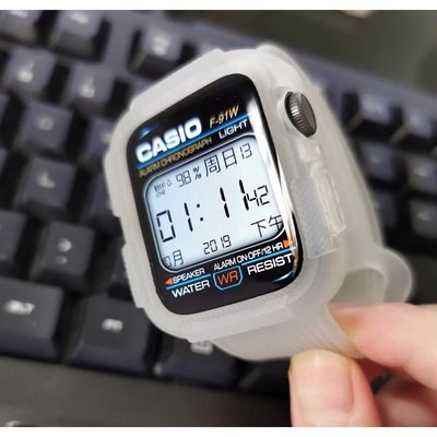 Apple Watch 5 4 3 2 1代一體矽膠運動錶帶  蘋果手錶帶44mm 40mm錶帶 iWatch硅膠替換帶