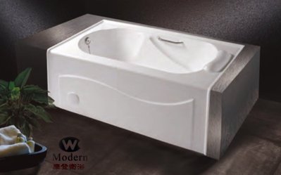 【 老王購物網 】摩登衛浴 SL-6175C 壓克力浴缸 單牆浴缸 (左排水)(右排水) 148x73cm 0 直購