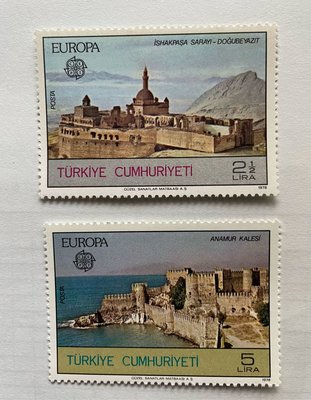 1978土耳其南部鄰亞美尼亞4世紀濱海古城堡及東部15世紀奧圖曼古城堡VF(美國進口）