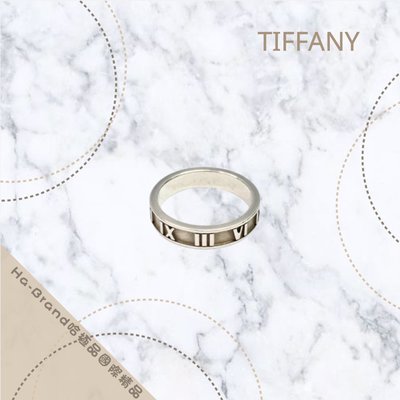【哈極品】美品《Tiffany&Co.》Tiffany 925純銀 羅馬細版數字戒指