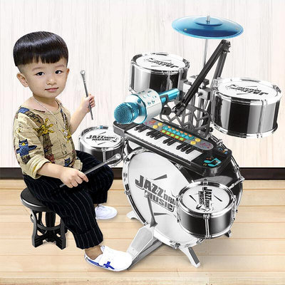 大號架子鼓兒童初學者爵士鼓玩具打鼓樂器1-3-6歲男孩寶寶鼓禮物