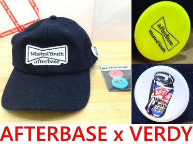 BLACK全新AFTERBASE x VERDY羊毛WASTED YOUTHPIN徽章棒球帽/五分割帽