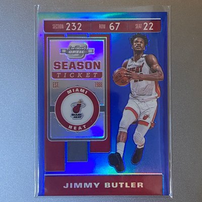 2019-20 Jimmy Butler Contenders Season Ticket Blue 18/99 SP