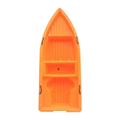 現貨熱銷-雙層塑料船加單人釣魚抓漁船加寬沖鋒舟塑膠船~特價