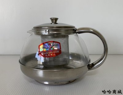 哈哈商城 雅緻 太極 玻璃 壺 800cc ~ 茶具 花茶 辦公 茶 綠茶 茶壺 沖茶器 紅茶 濾壓壺 茶包 調理