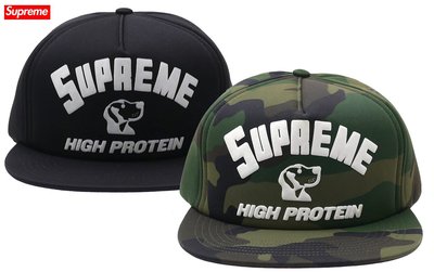【超搶手】全新正品2017 AW最新 Supreme High Protein 5 Panel 網帽 棒球帽 黑迷彩藍黃