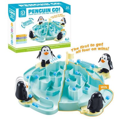 艾蜜莉玩具】企鵝踢球賽/親子互動多人趣味玩具/企鵝踢冰球競賽/桌遊/桌上彈射足球賽/冰山企鵝Penguin GO!