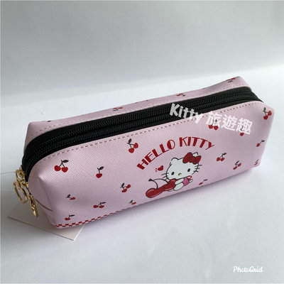 [Kitty 旅遊趣] Hello Kitty 雙層筆袋 凱蒂貓 拉鍊式筆袋 櫻桃