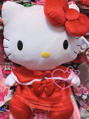 ♥小公主日本精品♥Hello Kitty 32吋L號洋裝新年情人節絨毛玩偶 絨毛娃娃~8