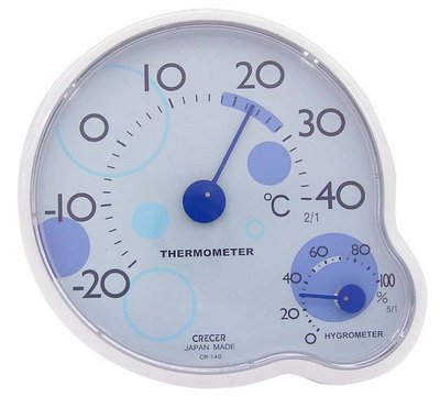**《好康購物網》CRECER溫濕度計(日本原裝)CR-140(藍色)溫度計/溼度計