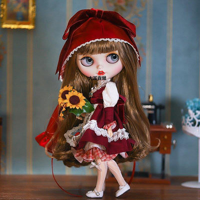 【現貨精選】DBS Blythe小布娃娃衣服童話小紅帽DIY材料包ob24麗佳1