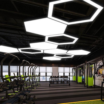 【工業風吊燈】六邊形造型燈辦公室網咖健身房燈具創意個性led燈
