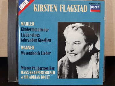 Flagstad,Mahler-Kindertotenlieder etc弗拉婕演唱，鮑爾特指揮維也納愛樂，馬勒-旅人之歌、悼亡兒之歌。華格納歌曲