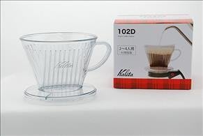 晴天咖啡☼ Kalita 102D濾杯 透明AS 手沖咖啡濾器 2~4人份滴漏式膠杯 手沖咖啡扇形濾紙 附量匙