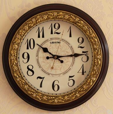 18700c 歐式  高檔花雕房間民宿客廳牆壁上牆面上掛鐘壁飾時鐘室內裝潢鐘錶送禮禮品