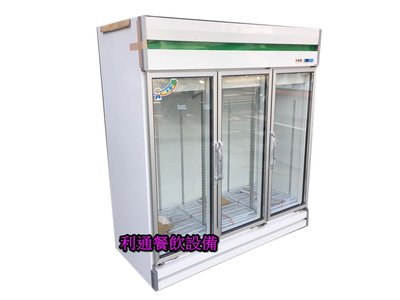 《利通餐飲設備》一路領鮮 3門玻璃冰箱 三門冷藏冰箱 冷藏玻璃冰箱 西點櫥 小菜展示櫃 玻璃展示櫃