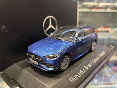 吉華科技＠ 1/43 原廠 Mercedes-Benz C-Class Estate 藍色
