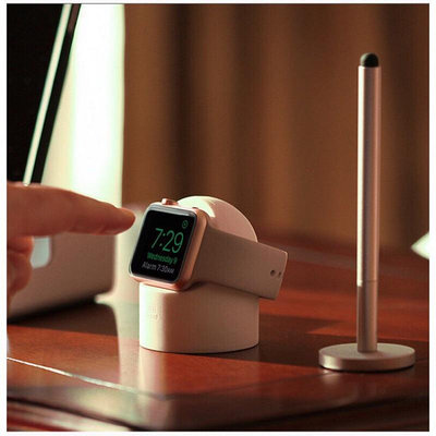 全館免運 蘋果手錶矽膠支架Apple Watch 7 6 5 4 3通用充電支架 創意手錶充電支架 充電支架 可開發票