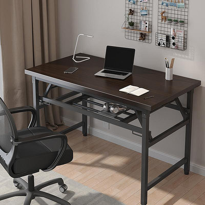 可折疊電腦桌台式書桌家用辦公桌臥室小桌子簡易學習寫字桌長方形