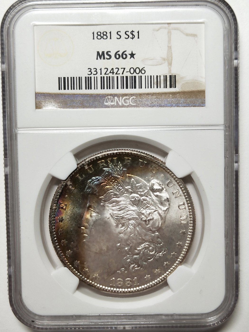 美國錢幣Morgan 摩根銀幣NGC 鑑定幣MS66✴️ 1881-S年| Yahoo