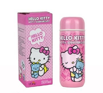 ♥小花花日本精品♥Hello Kitty40周年桃紅抱熊不鏽鋼隨手杯保溫瓶/隨手瓶/保溫杯 11220206