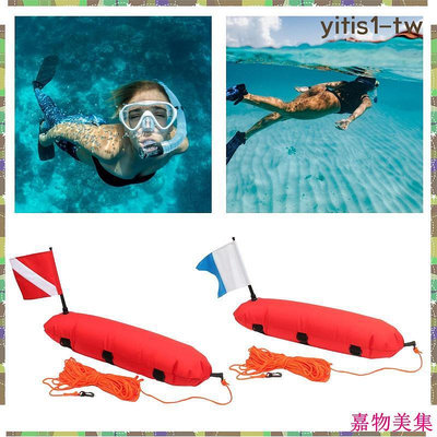 用於水肺潛水, 魚叉釣魚, 自由潛水, 浮潛和游泳的魚雷浮標和繩索 - 沙灘配件的潛水旗和繩索,