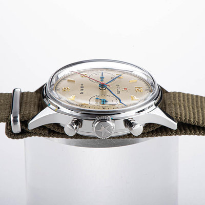 ＂手錶＂海鷗的機芯1963航空計時碼表復古飛行員復刻藍寶石男表SUGESS手表