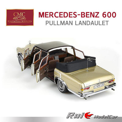 118 CMC賓士600普爾曼Benz 600 Pullman敞篷版合金汽車模型