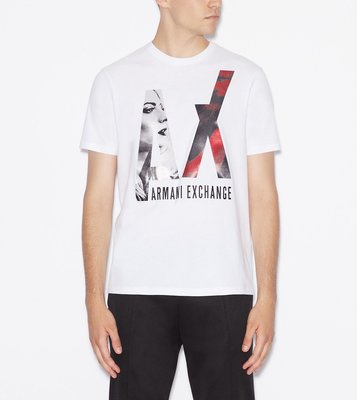 【A/X男生館】【ARMANI EXCHANGE緞面大LOGO短袖T恤】【AX002G1】(S-M)