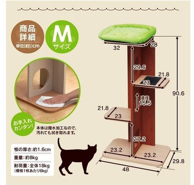 日本IRIS-PICL室內貓跳台-櫻桃紅-M號另有L號可以組合噢！