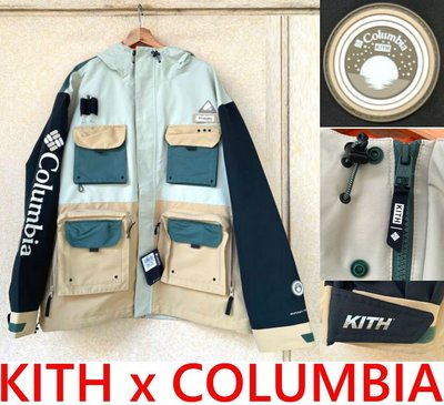 BLACK全新KITH x Columbia哥倫比亞GORE-TEX等級OUTDOOR防水釣魚風衣外套夾克