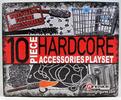 [美國瘋潮]限量WWE Hardcore Accessories Playset 公仔人偶極限道具組十件裝熱賣 ECW