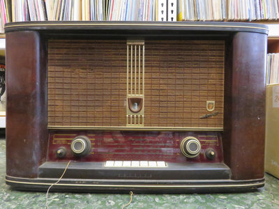 【柯南唱片】PHILIPS 飛利浦真空管古董收音機 (故障品)