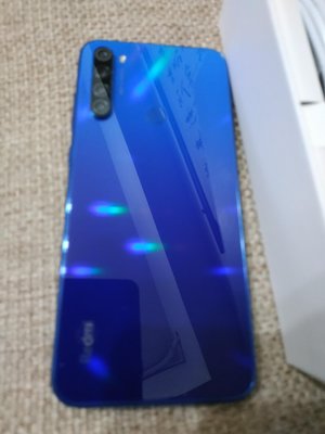 9成新 二手 手機 紅米 Note 8T 3GB / 32GB 星際藍 (台灣公司貨) 32G (盒裝，原廠配件新品, 二手保護殼)