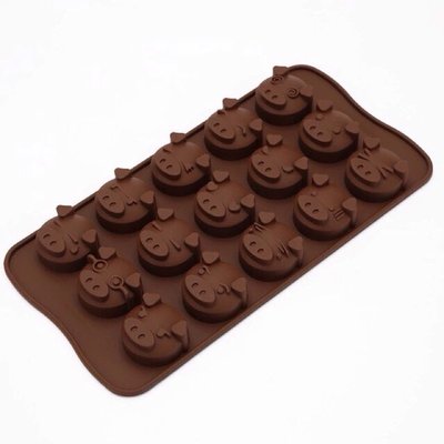 ［矽膠模］造型小豬矽膠模 巧克力模 冰磚模 香磚模