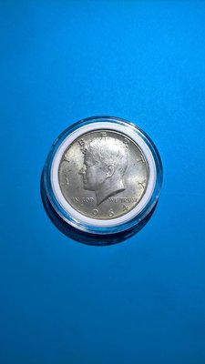 ［05538］「外幣」西元1964年美國甘迺迪半圓銀幣一枚(品項佳/如圖)保真