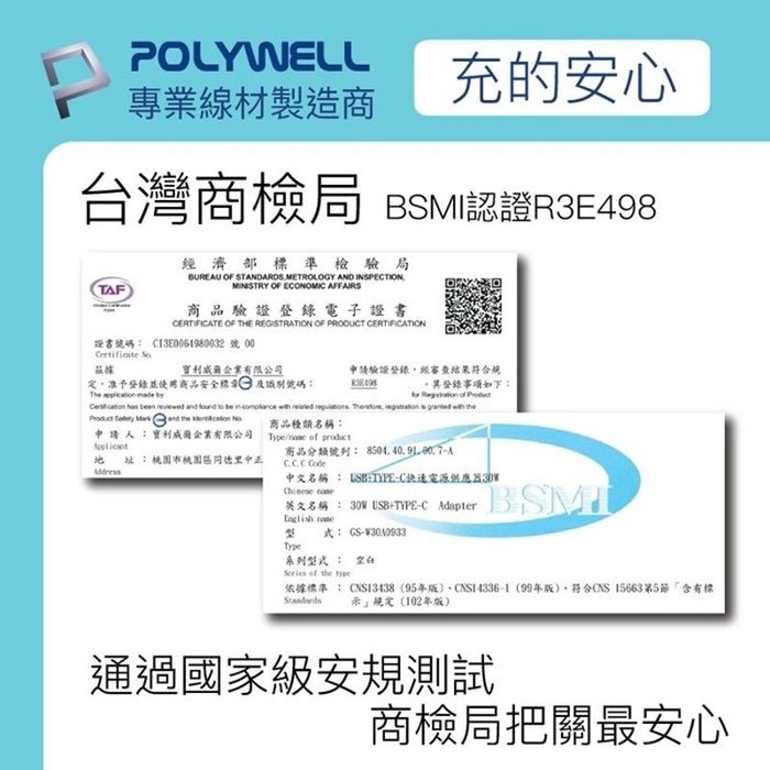 【珍愛頌】寶利威爾 PD雙孔快充頭 30W 充電器 豆腐頭 蘋果 iPhone iPad Type-C POLYWELL