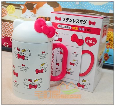 日本原裝進口 Hello Kitty 不繡鋼保溫杯 保溫 保冷 蝴蝶結造型杯蓋防落塵 實品拍攝 保證正品