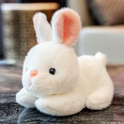 白兔毛絨可愛兔子玩偶安撫布偶娃娃女孩抱著睡公仔兒童-四通百貨