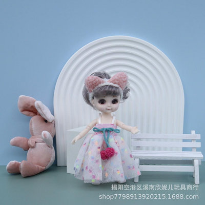 新款16厘米精致娃娃公主換裝衣服兒童玩具BJD洋娃娃禮物
