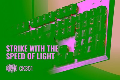 促銷打折 Cooler Master 酷媽 CK351 RGB 光軸機械電競鍵盤 茶軸