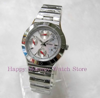 【 幸福媽咪 】網路購物、實體服務 DEVANO 帝凡諾 公司貨 水晶不刮傷鏡面 日期 防水女錶 型號:DV-2581