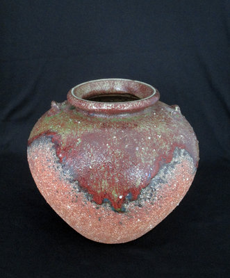 日本陶藝品日本生活陶器花器花瓶醬缸酒甕兩耳甕【心生活美學】