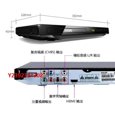 DVD播放機飛利浦 DVP3690家用老人兒童高清dvd播放機vcd影碟機CD機卡拉OK機